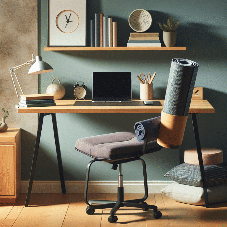 Using household items for effective posture support at your desk.