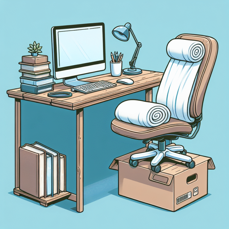 Using household items for effective posture support at your desk.