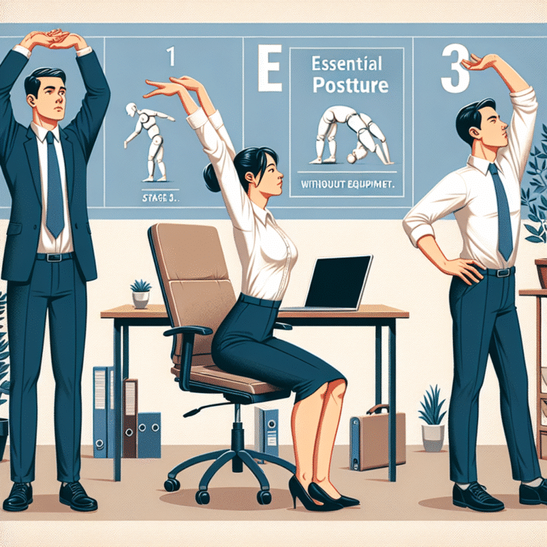 Essential posture exercises without equipment for the office